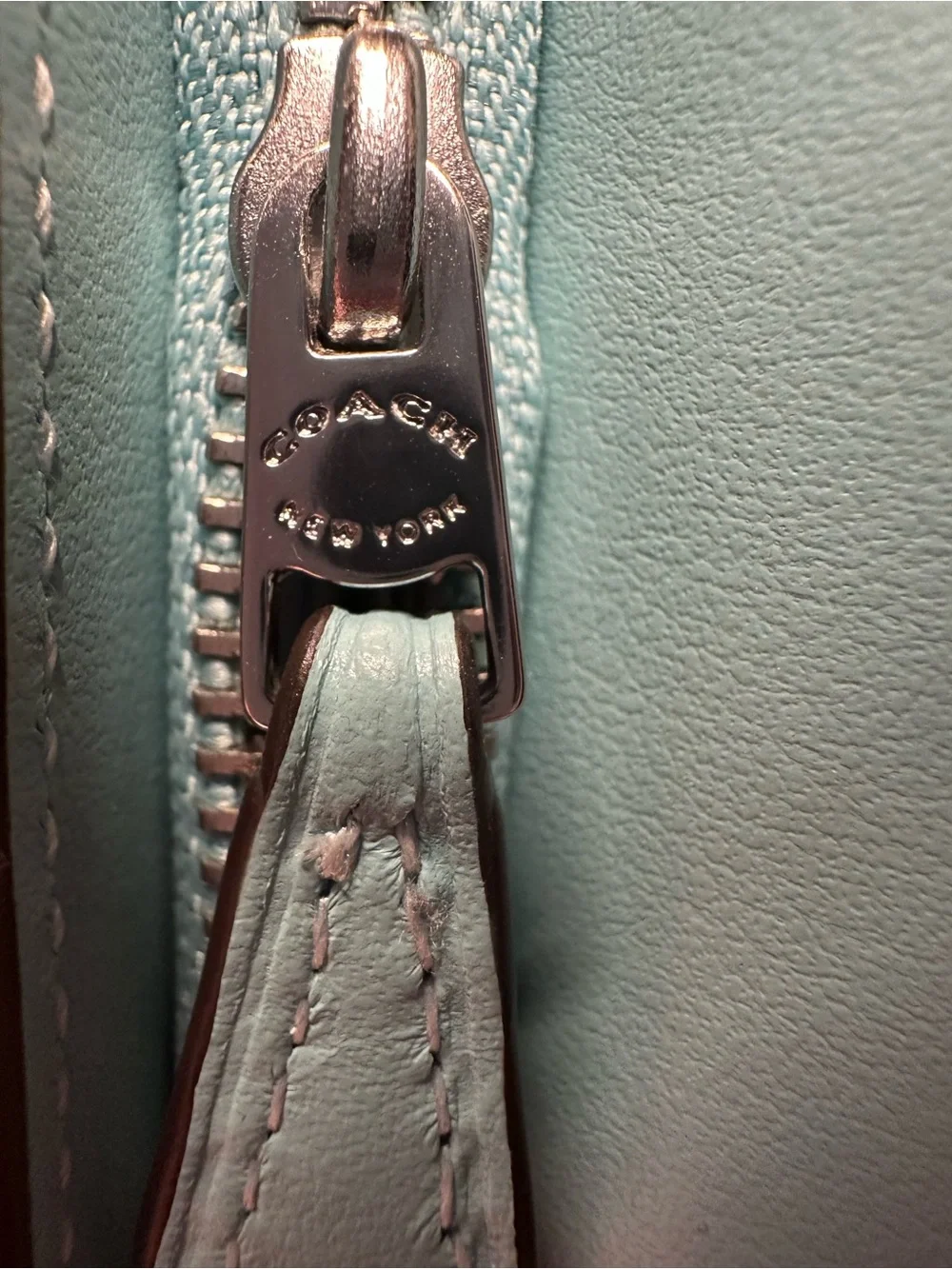 Coach Faded Blue Leather Micro Wallet - NWT